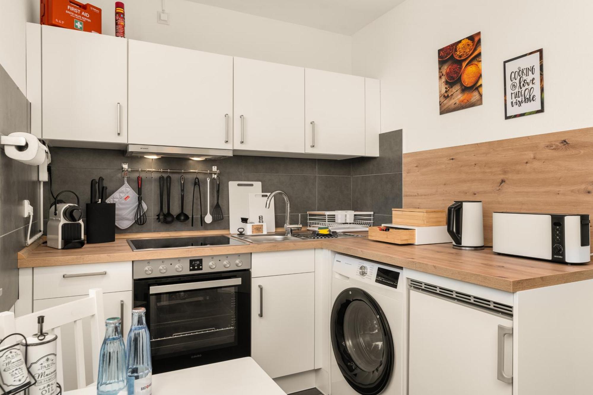 Free Living - City Design Apartments, Zentrum, Outlet, Balkon, Kueche Wolfsburg Ngoại thất bức ảnh